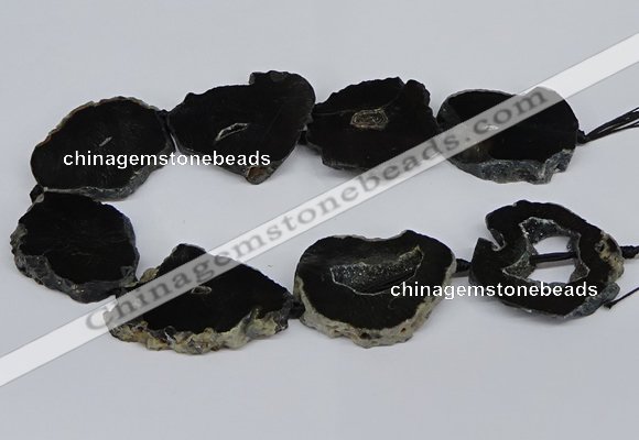 CNG2897 15.5 inches 35*40mm - 45*50mm freeform druzy agate beads