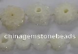 CNG2934 15.5 inches 8*10mm - 15*18mm freeform plated druzy agate beads