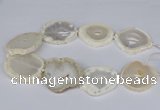 CNG3187 15.5 inches 40*45mm - 45*55mm freeform plated druzy agate beads
