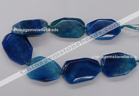 CNG3412 15.5 inches 38*50mm - 40*55mm faceted freeform agate beads