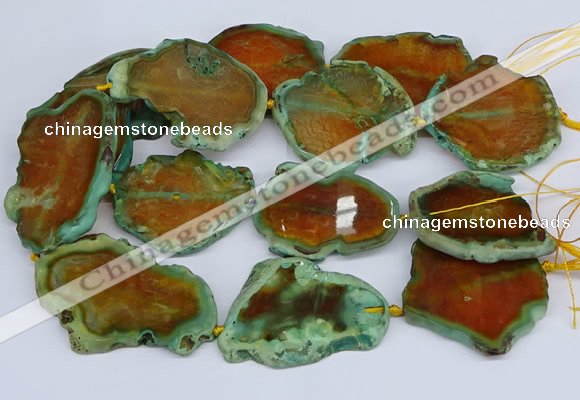 CNG3460 15.5 inches 35*40mm - 45*55mm freeform agate beads
