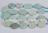 CNG3470 15.5 inches 30*35mm - 35*45mm freeform amazonite beads