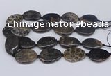 CNG3482 25*35mm - 30*40mm freeform chrysanthemum agate beads