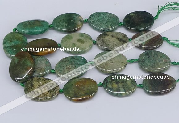 CNG3483 25*35mm - 30*40mm freeform chrysanthemum agate beads