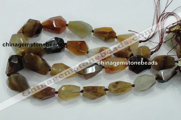 CNG383 15.5 inches 18*24mm – 25*32mm faceted nuggets agate beads