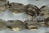 CNG401 15.5 inches 15*20mm faceted nuggets smoky quartz beads
