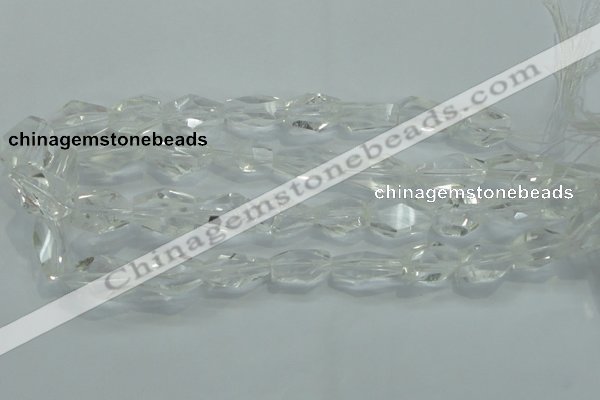 CNG402 15.5 inches 15*20mm faceted nuggets white crystal beads