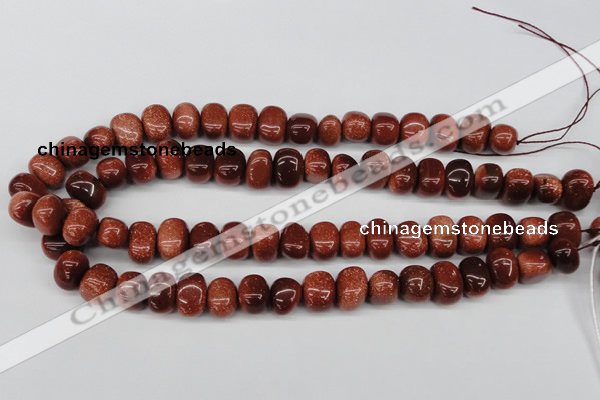 CNG43 15.5 inches 11*15mm nuggets goldstone gemstone beads