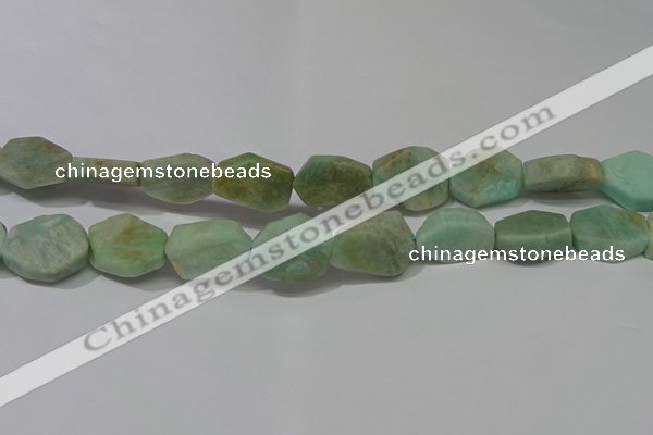 CNG5123 15.5 inches 14*20mm - 18*25mm freeform matte amazonite beads