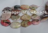 CNG5207 15.5 inches 20*30mm - 25*45mm freeform pink opal gemstone beads