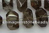 CNG5214 15.5 inches 12*16mm - 15*20mm faceted nuggets smoky quartz beads