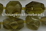 CNG5281 15.5 inches 12*16mm - 18*25mm faceted nuggets lemon quartz beads