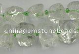 CNG5308 15.5 inches 8*15mm - 15*25mm nuggets green phantom quartz beads