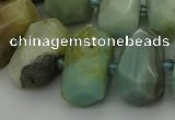 CNG5337 15.5 inches 12*16mm - 15*20mm faceted nuggets amazonite beads