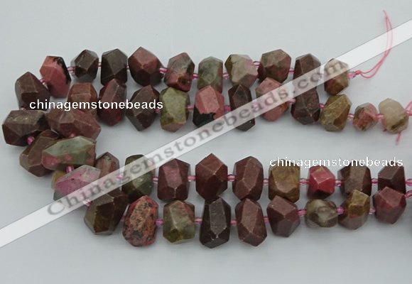 CNG5400 15.5 inches 12*16mm - 15*20mm faceted nuggets rhodochrosite beads
