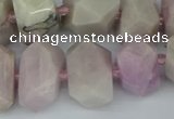 CNG5447 15.5 inches 12*16mm - 15*20mm faceted nuggets kunzite beads