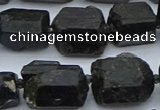 CNG5554 15.5 inches 15*18mm - 18*25mm nuggets black tourmaline beads