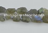 CNG5620 6*9mm - 10*16mm nuggets labradorite gemstone beads