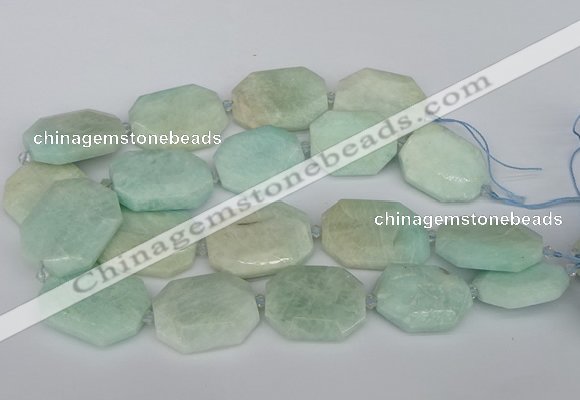 CNG5691 15.5 inches 20*30mm - 35*45mm faceted freeform amazonite beads