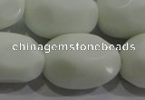 CNG571 15.5 inches 18*25mm nuggets white porcelain beads