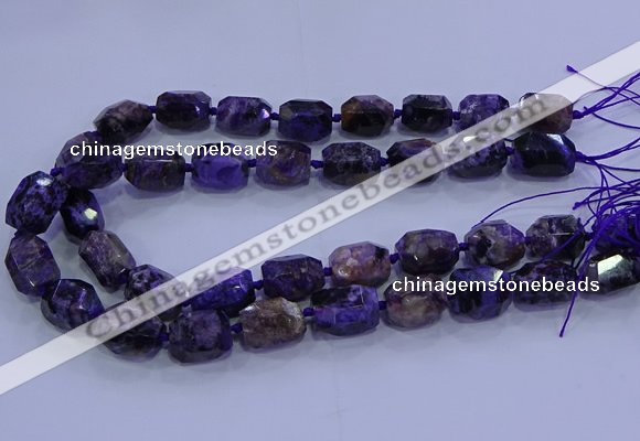 CNG5710 15.5 inches 12*16mm - 13*18mm faceted nuggets charoite beads