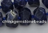 CNG5763 15.5 inches 12*16mm - 15*20mm faceted nuggets sodalite beads