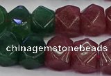 CNG5852 10*14mm - 12*16mm faceted nuggets mixed strawberry quartz beads