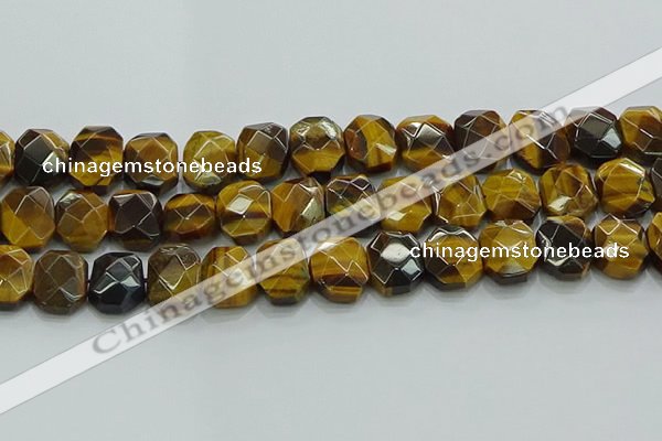 CNG5875 8*12mm - 12*16mm faceted freeform yellow tiger eye beads