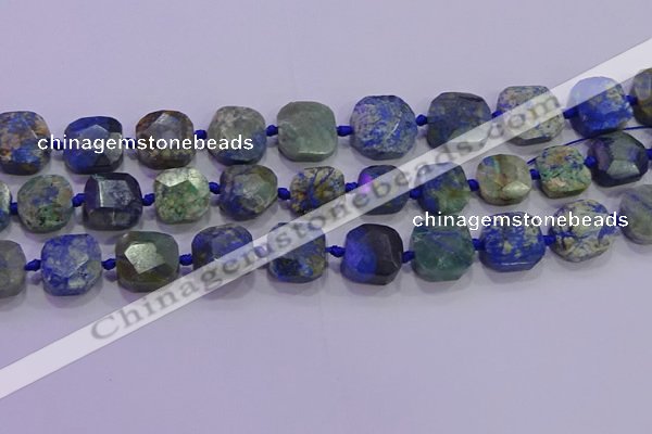 CNG5965 15.5 inches 12*14mm - 14*16mm faceted freeform chrysocolla beads