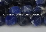CNG6104 15.5 inches 8mm faceted nuggets sodalite gemstone beads