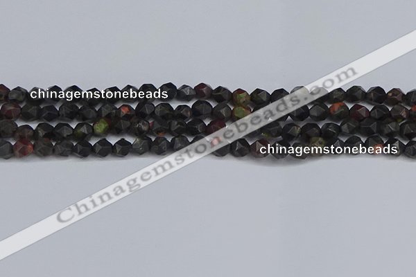 CNG6238 15.5 inches 6mm faceted nuggets plum blossom jade beads