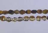 CNG6370 15.5 inches 14*18mm - 16*22mm freeform matte yellow tiger eye beads
