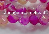 CNG6521 15.5 inches 8mm faceted nuggets line agate beads