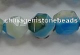 CNG6527 15.5 inches 12mm faceted nuggets line agate beads