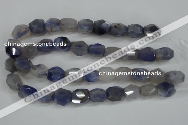 CNG689 15.5 inches 15*18mm - 18*20mm faceted nuggets agate beads