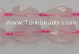 CNG6916 15.5 inches 12*16mm - 13*18mm faceted nuggets rose quartz beads