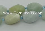 CNG6919 15.5 inches 12*16mm - 13*18mm faceted nuggets aquamarine beads