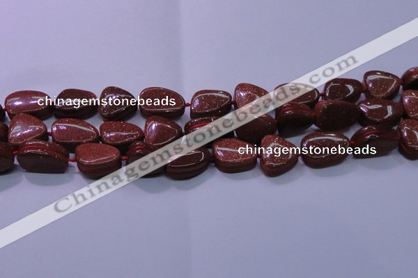 CNG695 15.5 inches 13*18mm - 15*16mm freeform goldstone beads