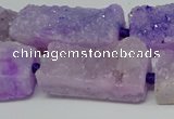 CNG7013 15.5 inches 10*28mm - 12*30mm freeform druzy agate beads