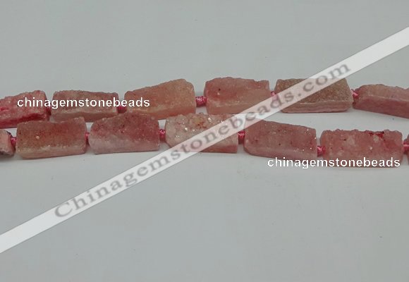 CNG7014 15.5 inches 10*28mm - 12*30mm freeform druzy agate beads