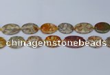 CNG7111 15.5 inches 18*25mm - 20*33mm freeform birdeye rhyolite beads