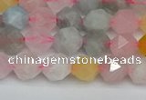 CNG7266 15.5 inches 8mm faceted nuggets morganite beads