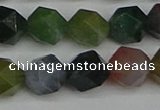 CNG7342 15.5 inches 10mm faceted nuggets Indian agate beads