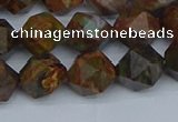 CNG7391 15.5 inches 8mm faceted nuggets green opal beads