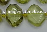 CNG7474 15.5 inches 13*18mm - 18*25mm faceted freeform lemon quartz beads