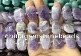 CNG7758 13*18mm - 15*25mm faceted freeform lavender amethyst beads