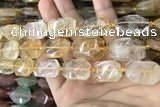 CNG7860 13*18mm - 18*25mm faceted freeform citrine beads