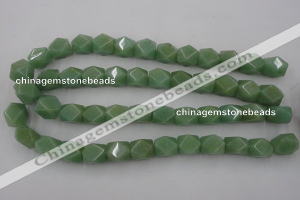 CNG830 15.5 inches 13*18mm faceted nuggets green aventurine beads