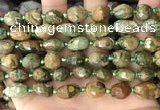 CNG8539 15.5 inches 8*10mm - 9*13mm faceted nuggets rhyolite beads