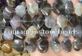 CNG8551 15.5 inches 13*18mm - 15*25mm faceted freeform grey agate beads